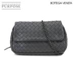 ショッピングボッテガ ボッテガ ヴェネタ BOTTEGA VENETA イントレチャート チェーン ショルダー バッグ レザー グレー Chain Shoulder Bag 90300630