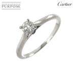 カルティエ Cartier ソリテール ダイヤ 0.24ct D/VVS2/3EX #48 リング Pt プラチナ 指輪 Solitaire Ring【証明書・鑑定書付き】 90300768