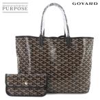 ショッピングゴヤール 未使用 展示品 ゴヤール GOYARD サンルイ PM トート バッグ PVC レザー ヘリンボーン ブラック シルバー 金具 Saint Louis PM 90301432