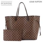 ショッピングダミエ 新品同様 ルイ ヴィトン LOUIS VUITTON ダミエ ネヴァーフル GM トート バッグ エベヌ スリーズ N41357 ゴールド 金具 90301467