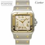 カルティエ Cartier サントスガルベLM コンビ W20041C4 メンズ 腕時計 K18YG イエローゴールド オートマ 自動巻き Santos Galbee 90301995
