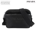 ショッピングPRADA プラダ PRADA ショルダー バッグ ナイロン サフィアーノレザー ブラック ネロ 2VH144 Shoulder Bag 90302042