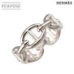 ショッピングHERMES エルメス HERMES シェーヌダンクル アンシェネ PM #53 リング SV シルバー 925 指輪 Chaine dancre Ring【証明書付き】 90302205