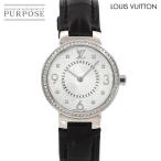 ショッピングVUITTON ルイ ヴィトン LOUIS VUITTON タンブール モノグラム Q12MF レディース 腕時計 8P ダイヤ ベゼル シルバー クォーツ Tambour 90302217