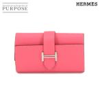 新品同様 エルメス HERMES ベアン キーケース 4連 エプソン ローズアザレ U刻印 シルバー 金具 Bearn Four consecutive Key case 90303722