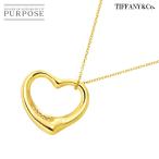 ティファニー TIFFANY&Co. オープンハート 幅22mm ダイヤ ネックレス 41cm K18 YG イエローゴールド 750 Open Heart Necklace 90303956