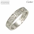 カルティエ Cartier ミニラブ リング フル パヴェダイヤ スモール #48 K18 WG 750 Mini Love Ring【証明書付き】 90303963