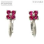 ショッピングルビー タサキ TASAKI ルビー イヤリング Pt プラチナ 田崎真珠 花 Ruby Earrings Clip on 90304016