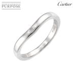 カルティエ Cartier ババレリーナ カーブ #47 リング ダイヤ 3P Pt プラチナ 指輪 Ballerine Ring 90304019