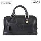 ショッピングロエベ 美品 ロエベ LOEWE アマソナ 28 ハンド バッグ レザー ブラック 311.62.001 シルバー 金具 Amazona 28 90304715