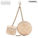 未使用 展示品 シャネル CHANEL マトラッセ コインケース AirPods Pro ケース レザー メタリックゴールド ゴールド 金具 90305459