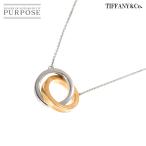 ティファニー TIFFANY&amp;Co 1837 インターロッキング サークル ネックレス 39cm SV K18 PG シルバー ピンクゴールド 750　Necklace 90305496