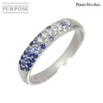 ショッピングダイヤ ポンテヴェキオ Ponte Vecchio 13号 リング サファイヤ 0.28ct ダイヤ 0.16ct K18 WG 750 指輪 Sapphire Ring【証明書付き】 90305599