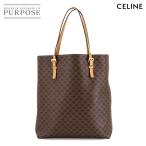 ショッピングセリーヌ セリーヌ CELINE マカダム ハンド バッグ PVC レザー ブラウン ゴールド 金具 ヴィンテージ Macadam Hand Bag 90305741