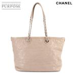 ショッピングシャネル シャネル CHANEL ワイルドステッチ チェーン トート バッグ キャビアスキン レザー ベージュ A92744 シルバー 金具 Tote Bag 90305757