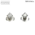 ショッピングダイヤ ティファニー TIFFANY&Co. ソリティア ダイヤ ピアス Pt プラチナ スタッド Diamond Earrings Pierced 90305959