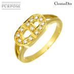 ショッピングダイヤ クリスチャン ディオール Christian Dior 13号 リング ダイヤ K18 YG イエローゴールド 750 指輪 Diamond Ring 90305974