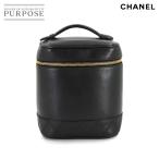 シャネル CHANEL ビコローレ バニティ ハンド バッグ レザー ブラック A01619 ゴールド 金具 ヴィンテージ Bicolore Vanity 90306012