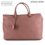 新品同様 ボッテガ ヴェネタ BOTTEGA VENETA イントレチャート ボストン バッグ レザー ピンク Boston Bag 90306041
