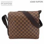 新品同様 ルイ ヴィトン LOUIS VUITTON ダミエ ナヴィグリオ ショルダー バッグ エベヌ ブラウン N45255 ゴールド 金具 90306048