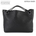 新品同様 ボッテガ ヴェネタ BOTTEGA VENETA イントレチャート ミディアム ガルダ トート バッグ レザー ブラック 179320 90306183