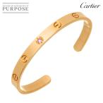 カルティエ ラブ ブレス #17 オープン サファイヤ K18 PG 750 ブレスレット バングル Love Bracelet【証明書付き】 90306231