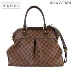 ショッピングヴィトン 新品同様 ルイ ヴィトン LOUIS VUITTON ダミエ トレヴィ GM 2way ハンド ショルダー バッグ エベヌ N51998 Damier Trevi GM 90306369