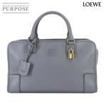 ショッピングロエベ ロエベ LOEWE アマソナ 36 ハンド バッグ レザー グレー ゴールド 金具 アナグラム Amazona 90306380