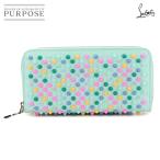 ショッピングスタッズ 新品同様 クリスチャン ルブタン Christian Louboutin パネトーネ スパイク スタッズ ラウンドファスナー 長財布 レザー 1175099 90306452