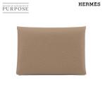 ショッピングエルメス 未使用 展示品 エルメス HERMES カルヴィ デュオ カードケース 名刺入れ エプソン エトゥープ W刻印 Calvi Card Case 90306467