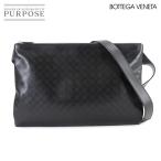 新品同様 ボッテガ ヴェネタ BOTTEGA VENETA トリオ メッセンジャー ショルダー バッグ レザー ブラック 90306500