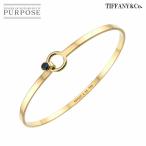 ティファニー TIFFANY&amp;Co. フック&amp;アイ サファイヤ バングル 17cm K18 YG イエローゴールド 750 ブレスレット Bracelet 90306658