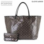 ショッピングゴヤール 未使用 展示品 ゴヤール GOYARD サンルイ GM トート バッグ ヘリンボーン PVC レザー ブラック Saint Louis GM 90307126
