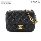 ショッピングシャネル 未使用 展示品 シャネル CHANEL ミニ マトラッセ チェーン ショルダー バッグ ラムスキン ブラック AS3490 Mini Matelasse Bag 90307184