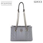 ショッピンググッチ 未使用 展示品 グッチ GUCCI GGマーモント スモール チェーン トート バッグ レザー グレー 681483 シルバー 金具 GG Marmont Bag 90307192