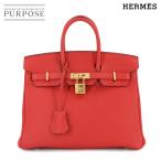 新品同様 エルメス HERMES バーキン25 トゴ ルージュドクー ハンド バッグ C刻印 ゴールド 金具 Birkin 25 90307528