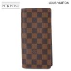 ショッピングダミエ 新品同様 ルイ ヴィトン LOUIS VUITTON ダミエ ポルトフォイユ ブラザ 二つ折り 長財布 エベヌ N60017 Damier Brazza Wallet 90307535