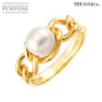 ティファニー TIFFANY&amp;Co. アコヤ真珠 6.5mm 10.5号 リング K18 YG イエローゴールド 750 指輪 Akoya Pearl Ring 90307740