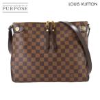 ショッピングルイヴィトン 新品同様 ルイ ヴィトン LOUIS VUITTON ダミエ ドゥオモ ショルダー バッグ エベヌ ブラウン N41425 ゴールド 金具 90308145