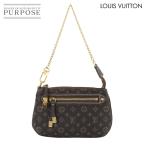 ショッピングLOUIS 新品同様 ルイ ヴィトン LOUIS VUITTON モノグラム ミニ ラン ポシェット アクセソワール ハンド バッグ エベヌ M95668 90308296