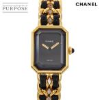 ショッピングシャネル シャネル CHANEL プルミエール Mサイズ H0001 ヴィンテージ レディース 腕時計 ブラック ゴールド ウォッチ Premiere 90308326
