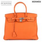 未使用 展示品 エルメス HERMES バーキン35 トゴ オレンジ ハンド バッグ □R刻印 シルバー 金具 Birkin 90308482