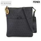 新品同様 フェンディ FENDI ズッキーノ ショルダー バッグ PVC レザー グレー 8BT151 ゴールド 金具 Zucchino Shoulder Bag 90308496