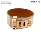 未使用 展示品 エルメス HERMES コリエドシアン バングル エプソン ナタ B刻印 ローズゴールド 金具 Collier De Chien Bangle 90309199