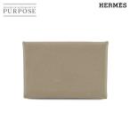 新品同様 エルメス HERMES カルヴィ カードケース 名刺入れ エプソン グリアスファルト C刻印 Calvi Card Case 90309351