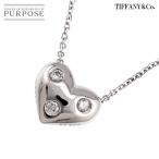 ティファニー TIFFANY&Co. ドッツ ピンチドハート ダイヤ ネックレス 40cm Pt プラチナ Dots Diamond Necklace 90310643