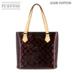 ショッピングヴェルニ 美品 ルイ ヴィトン LOUIS VUITTON モノグラム ヴェルニ ヒューストン トート バッグ レザー アマラント M91999 Houston 90311189