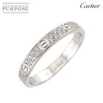 カルティエ Cartier ミニラブ リング フル パヴェダイヤ ミニ #48 K18 WG 750 Mini Love Ring【証明書付き】 90311462