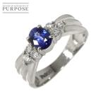 リング 11号 サファイヤ 0.70ct ダイヤ 0.19ct Pt プラチナ 指輪 Sapphire Ring 90311588
