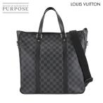 美品 ルイ ヴィトン LOUIS VUITTON ダミエ グラフィット タダオ 2way トート ショルダー バッグ ブラック グレー N51192 Tadao 90312346